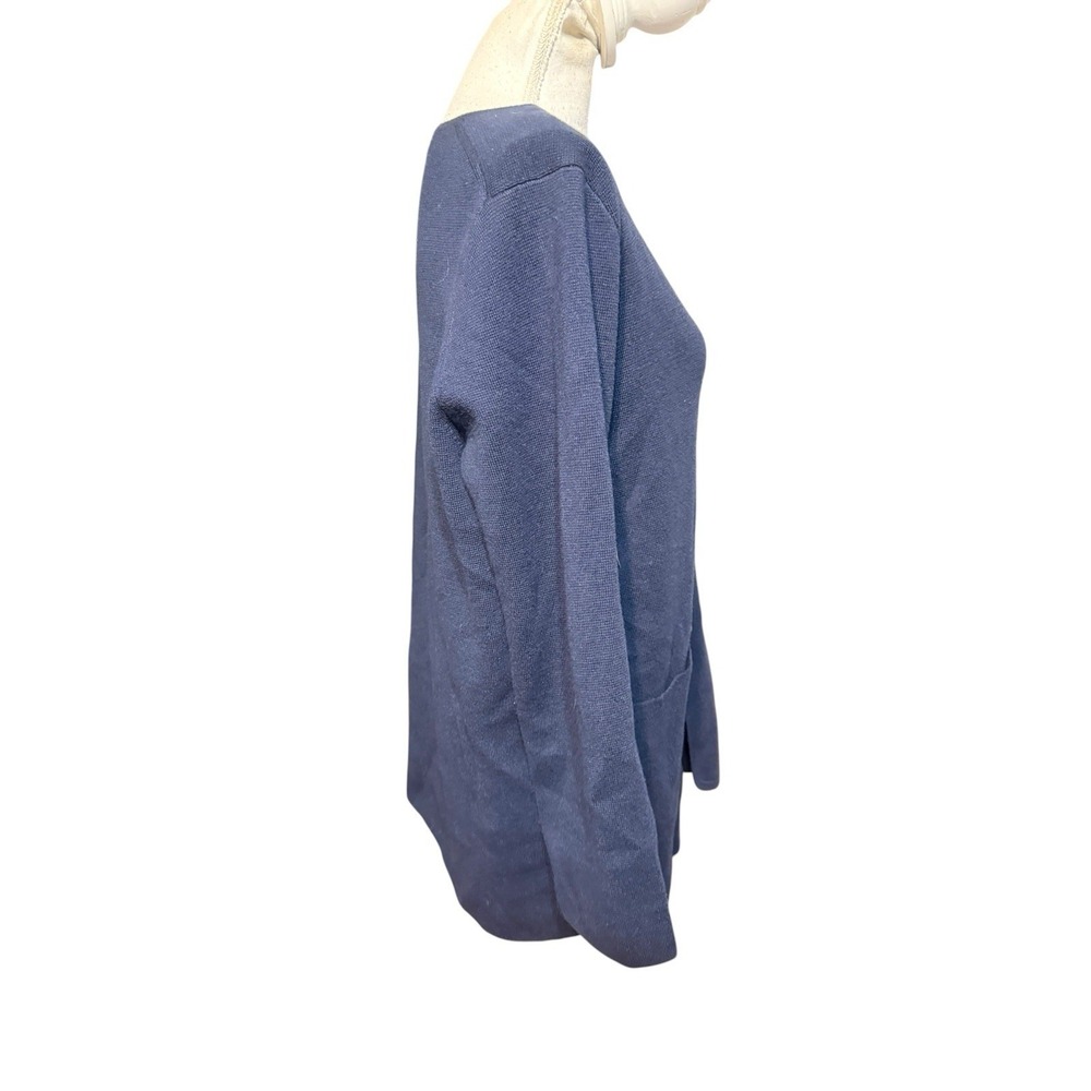 J.CREW Sweater Cardigan Womens M Blue Merino Wool Gold Buttons #B0154 - Picture 2 of 5